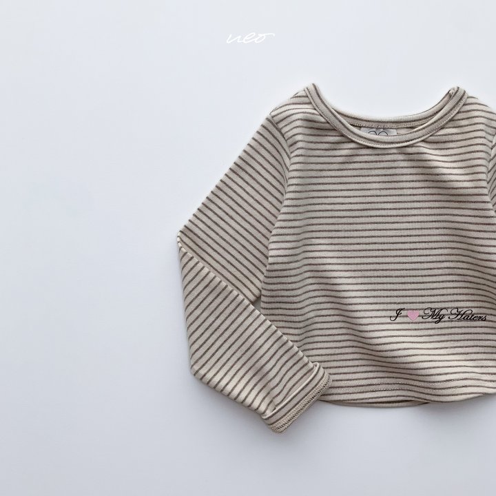 U Eo - Korean Children Fashion - #fashionkids - Heart Stripe Tee - 6