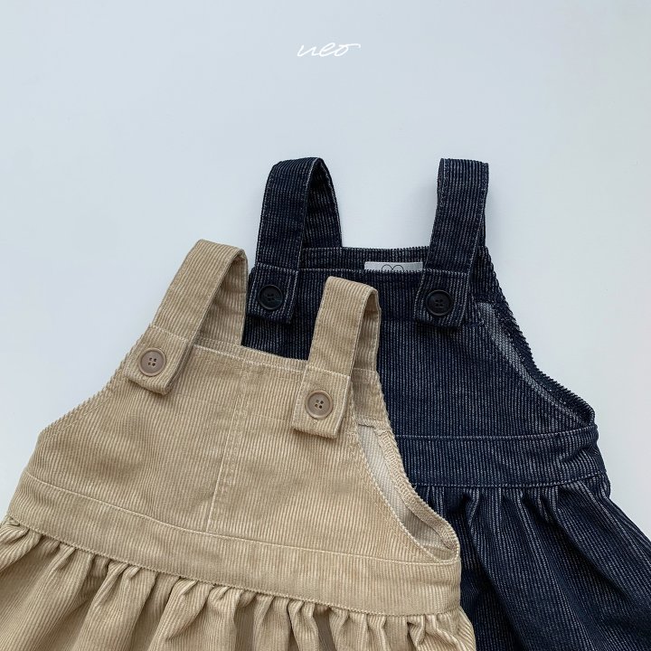 U Eo - Korean Children Fashion - #kidsshorts - Tulip Corduroy Suspender One-piece - 3