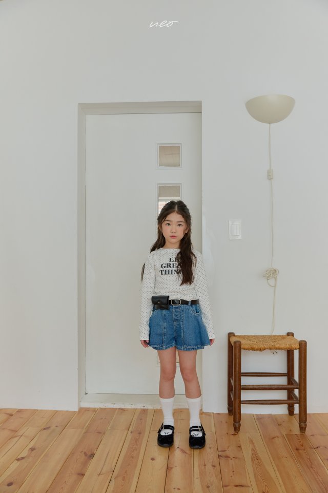 U Eo - Korean Children Fashion - #kidsshorts - Petit Culotte Denim Pants - 12