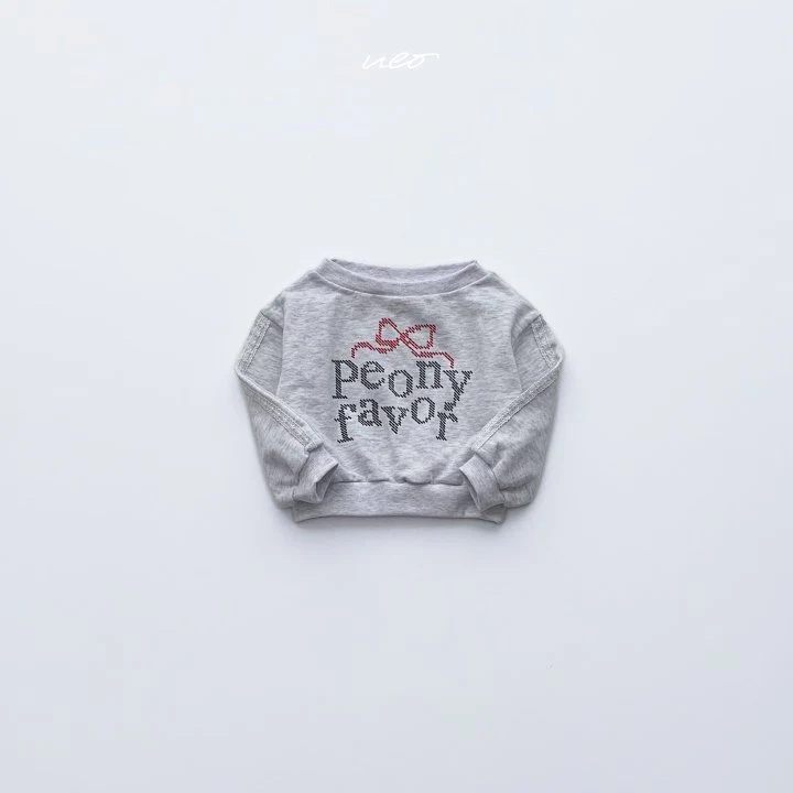 U Eo - Korean Children Fashion - #kidsshorts - Peony Boat Neck Sweatshirt - 6