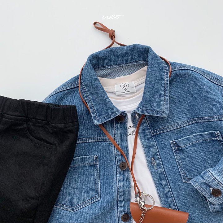 U Eo - Korean Children Fashion - #kidsstore - Wild Denim Shacket - 8