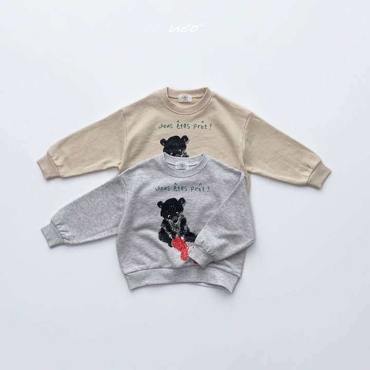 U Eo - Korean Children Fashion - #kidsstore - Red Boots Bear Sweatshirt