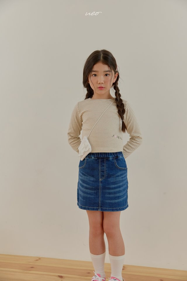 U Eo - Korean Children Fashion - #kidsstore - Heart Stripe Tee - 8