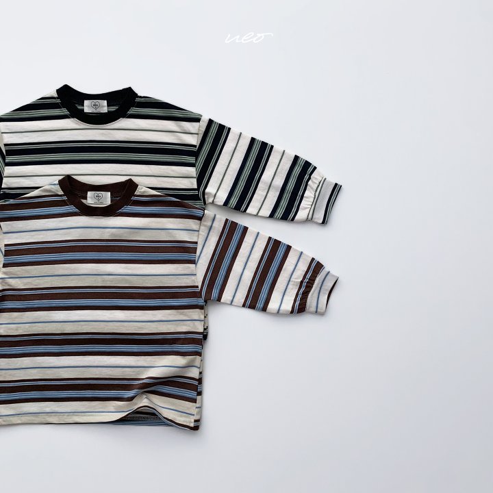 U Eo - Korean Children Fashion - #kidsstore - Mocha Mousse Stripe Tee - 4