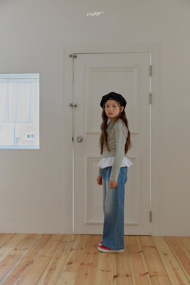 U Eo - Korean Children Fashion - #littlefashionista - Heart Stripe Tee - 11