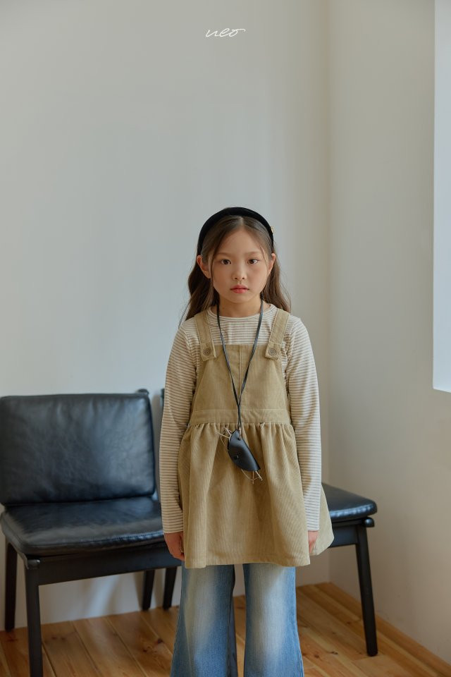 U Eo - Korean Children Fashion - #magicofchildhood - Tulip Corduroy Suspender One-piece - 8