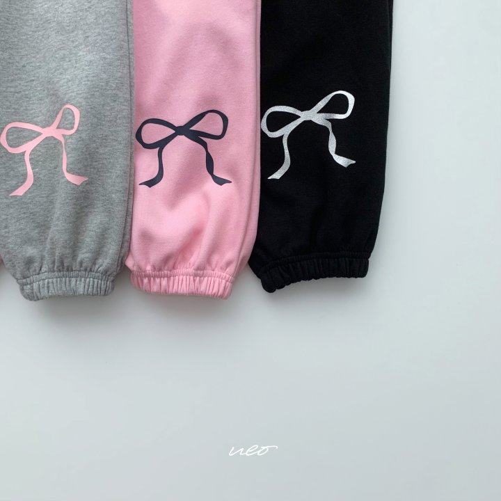 U Eo - Korean Children Fashion - #magicofchildhood - Bling Ribbon Jogger Pants - 4