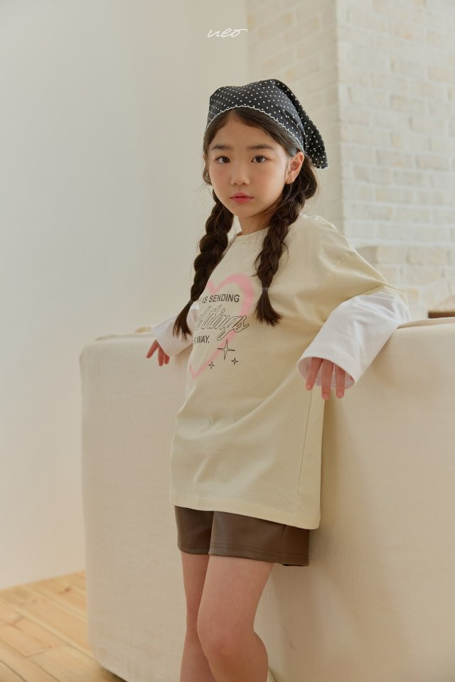 U Eo - Korean Children Fashion - #stylishchildhood - Cream Layered Boxy Tee - 11