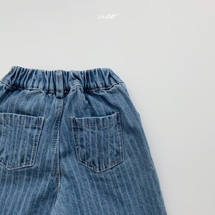 U Eo - Korean Children Fashion - #stylishchildhood - Stripe Straight Denim Pants - 6