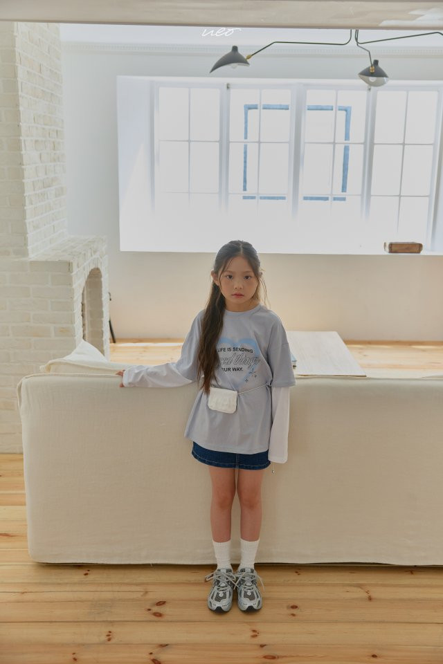 U Eo - Korean Children Fashion - #todddlerfashion - Cream Layered Boxy Tee - 9