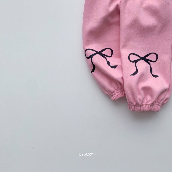 U Eo - Korean Children Fashion - #toddlerclothing - Bling Ribbon Jogger Pants - 7