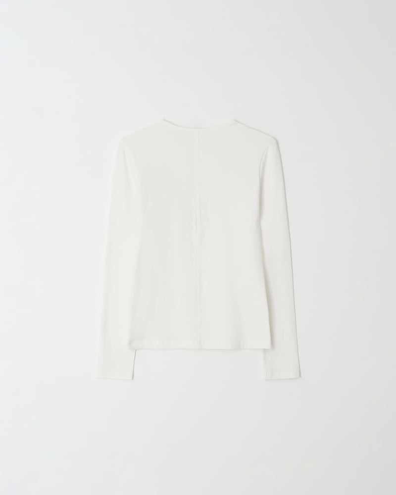 Understanding - Korean Women Fashion - #momslook - Binding Long Sleeved Tee - 10