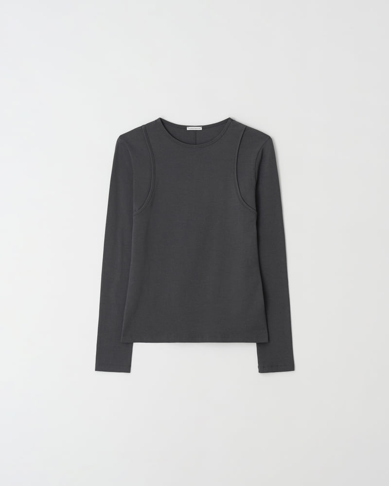 Understanding - Korean Women Fashion - #momslook - Binding Long Sleeved Tee - 6