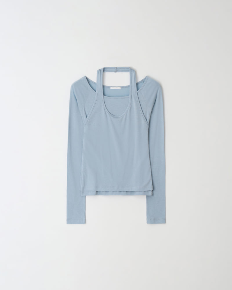 Understanding - Korean Women Fashion - #momslook - Mild Holter Long Sleeved Tee - 11
