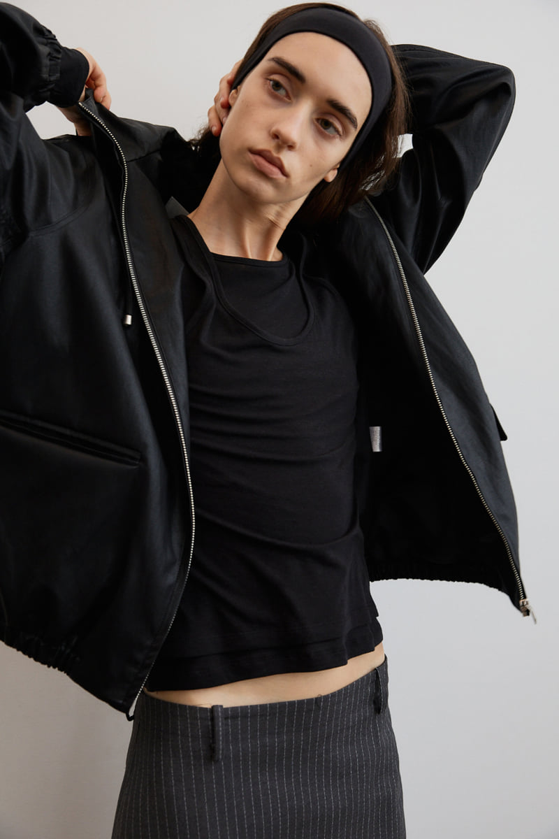 Understanding - Korean Women Fashion - #womensfashion - Hood Leather Jacket - 4