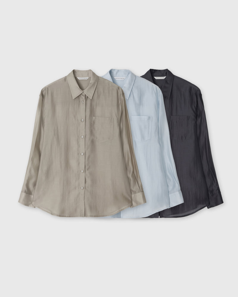 Understanding - Korean Women Fashion - #momslook - Silky Shirt