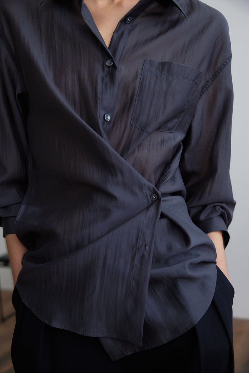 Understanding - Korean Women Fashion - #momslook - Silky Shirt - 3