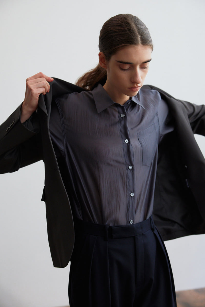 Understanding - Korean Women Fashion - #momslook - Silky Shirt - 7