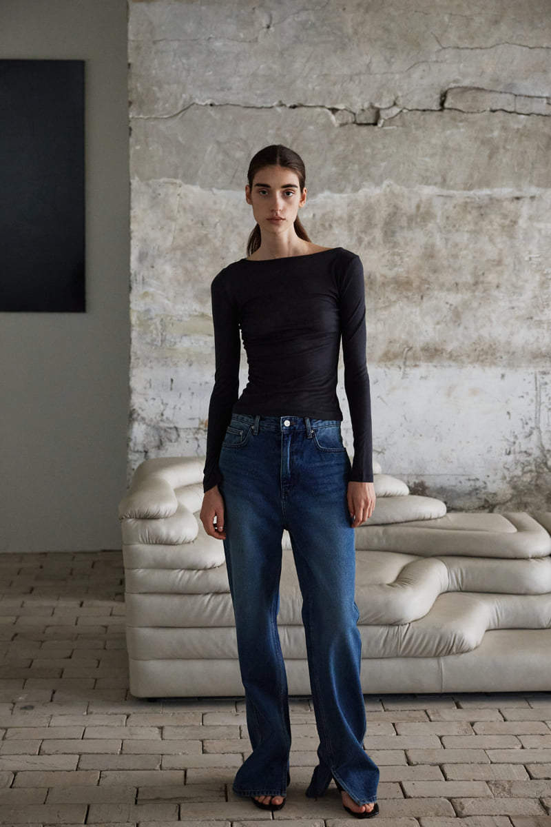 Understanding - Korean Women Fashion - #momslook - Simple Boat Neck Tee - 2