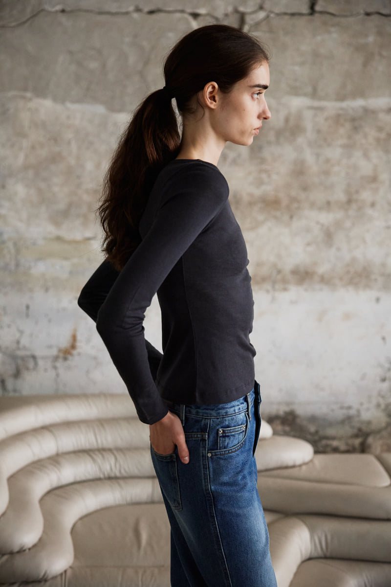 Understanding - Korean Women Fashion - #womensfashion - Simple Boat Neck Tee - 4