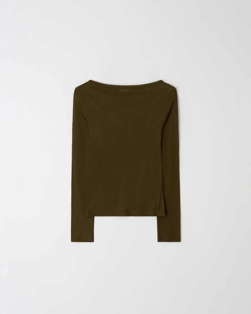 Understanding - Korean Women Fashion - #momslook - Simple Boat Neck Tee - 8