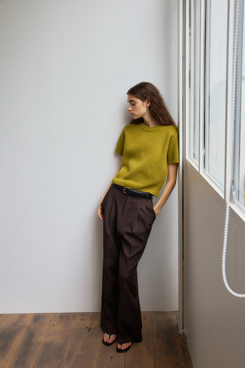 Understanding - Korean Women Fashion - #momslook - Cashmere Half Sleeved Knit Top - 2