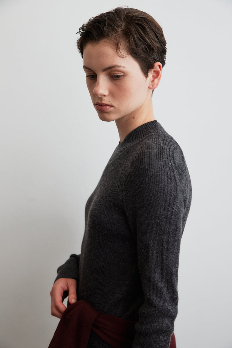 Understanding - Korean Women Fashion - #momslook - High V-neck Knitwear - 5
