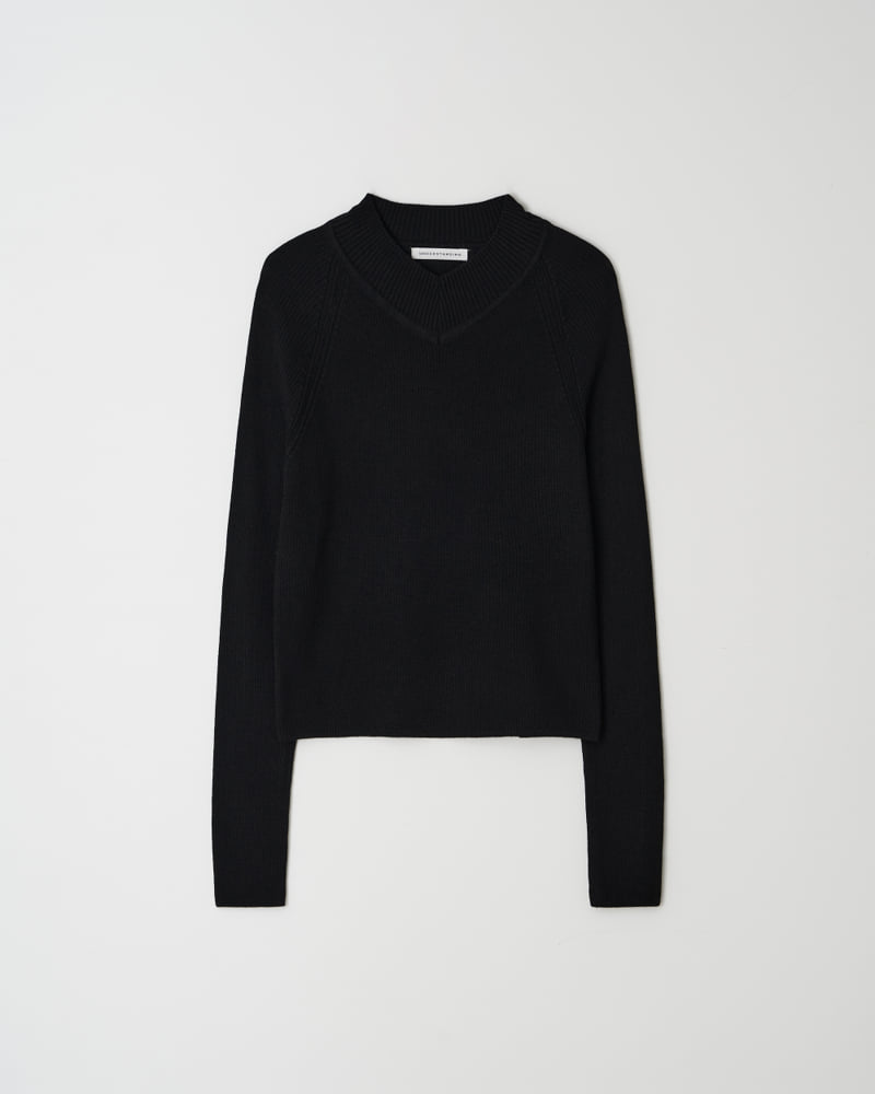 Understanding - Korean Women Fashion - #momslook - High V-neck Knitwear - 9