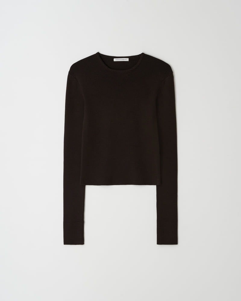 Understanding - Korean Women Fashion - #momslook - Roll-up Soft Round Knitwear - 9