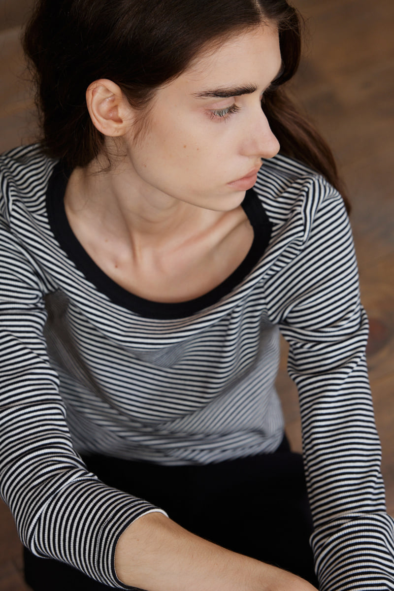 Understanding - Korean Women Fashion - #momslook - Stripe Boat Neck Tee - 5