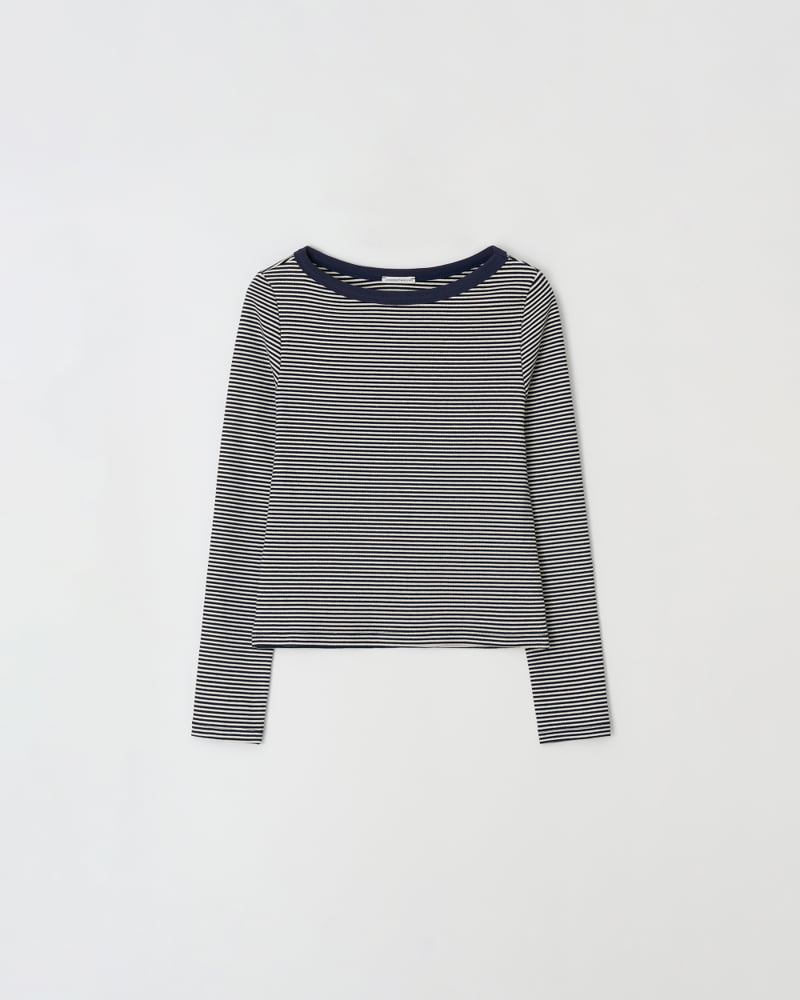 Understanding - Korean Women Fashion - #momslook - Stripe Boat Neck Tee - 7