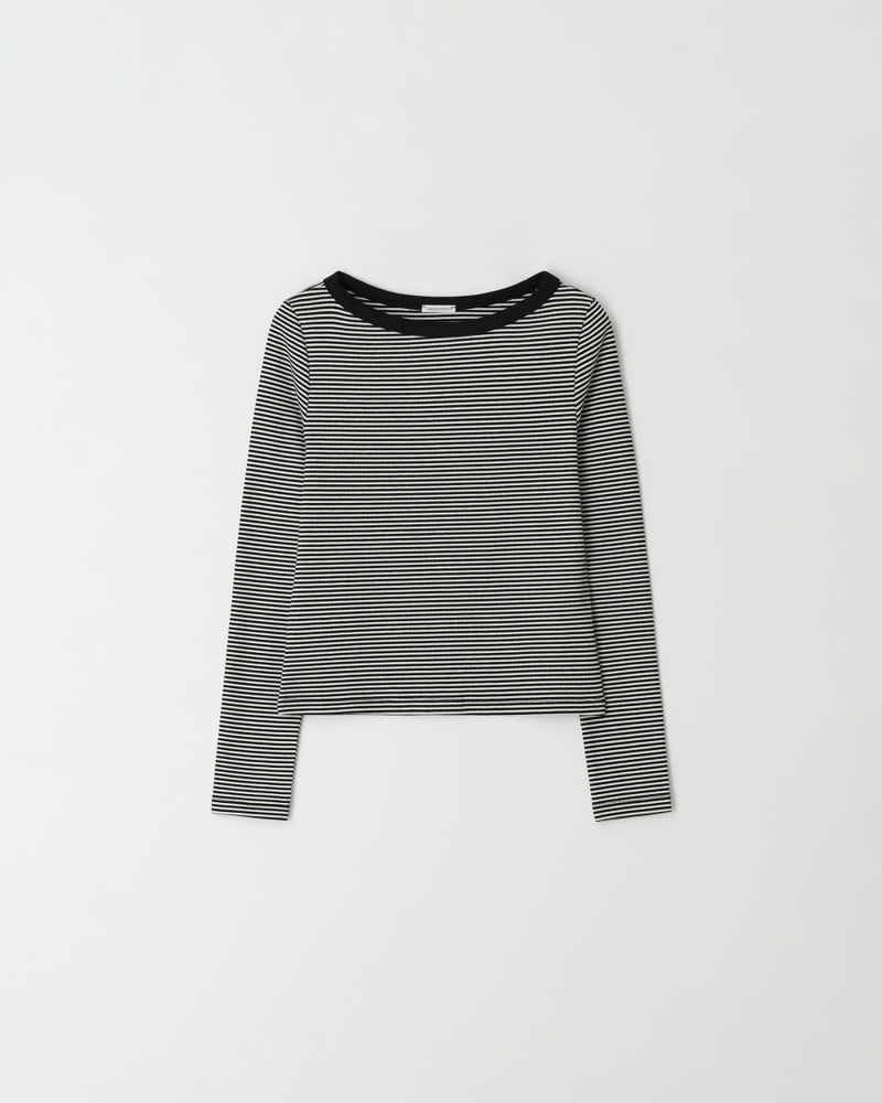 Understanding - Korean Women Fashion - #momslook - Stripe Boat Neck Tee - 8