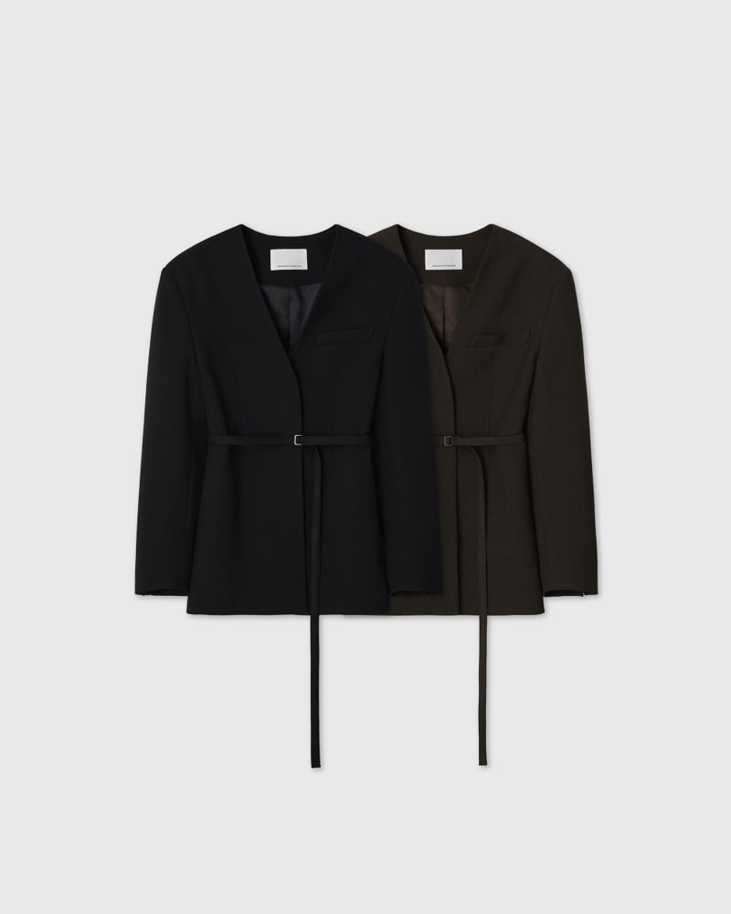 Understanding - Korean Women Fashion - #momslook - V-Neck Slim Fit Jacket
