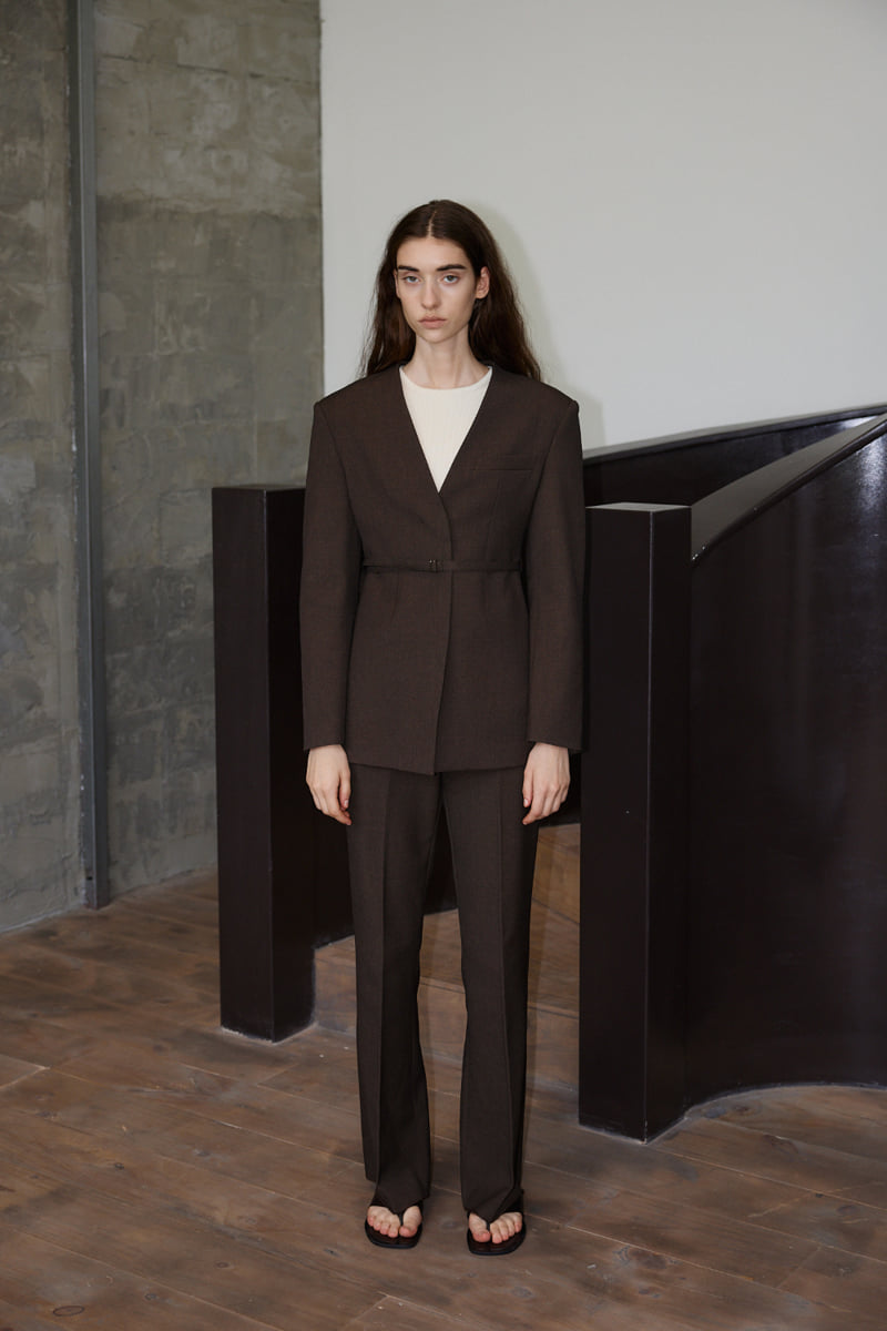 Understanding - Korean Women Fashion - #momslook - V-Neck Slim Fit Jacket - 3