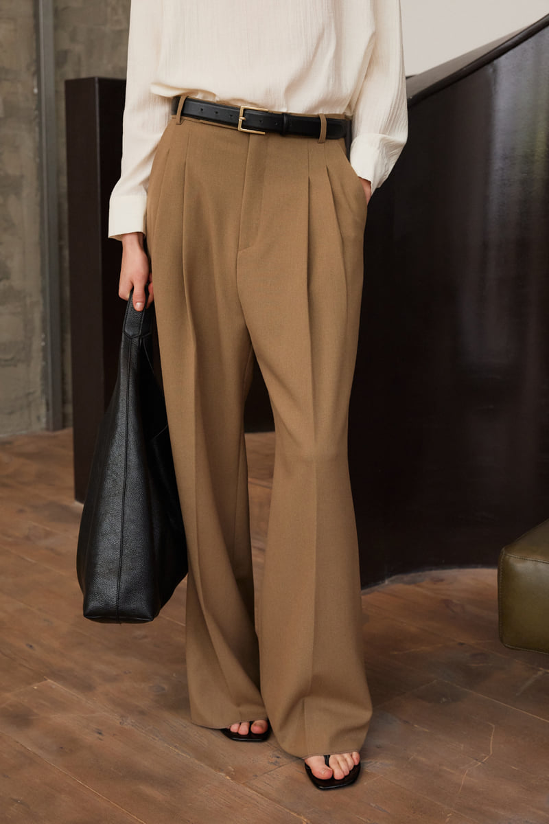 Understanding - Korean Women Fashion - #womensfashion - Autumn Wide Two-tuck Joseph Pants - 4