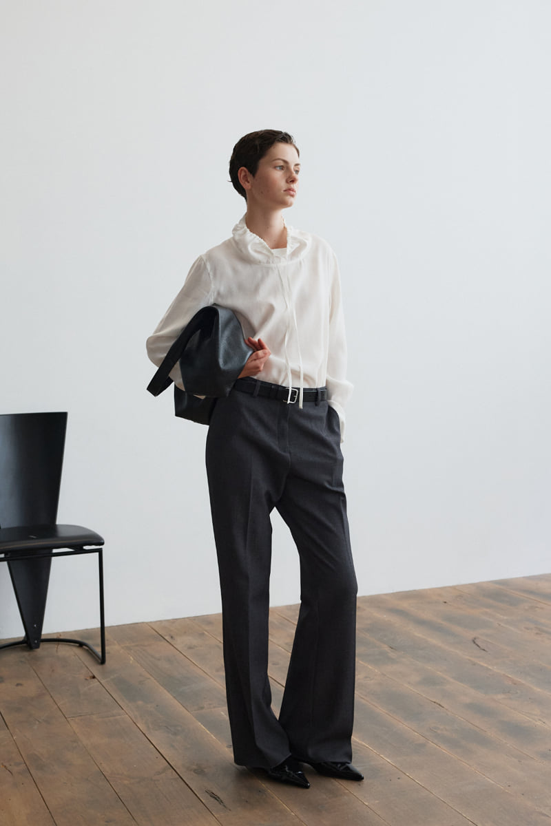 Understanding - Korean Women Fashion - #momslook - Autumn Semi Bootscut Slim Pants - 2
