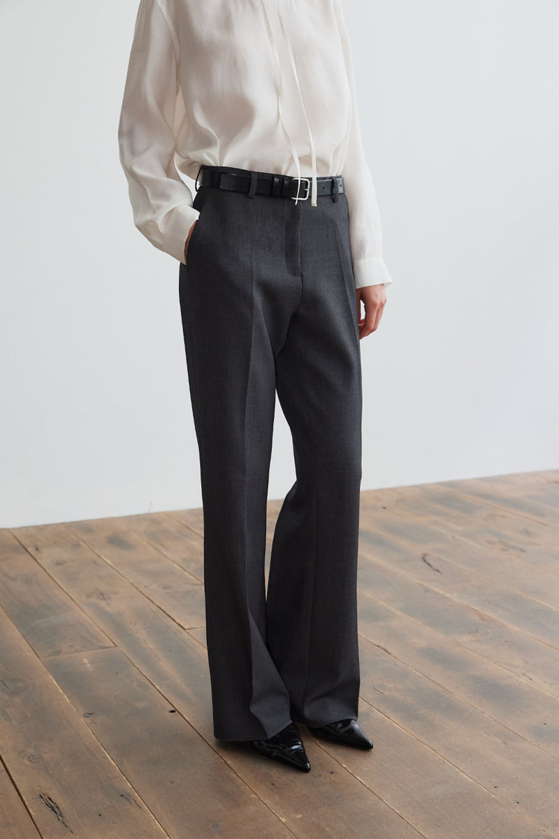 Understanding - Korean Women Fashion - #momslook - Autumn Semi Bootscut Slim Pants - 3