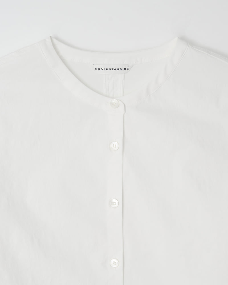 Understanding - Korean Women Fashion - #momslook - Henry Neck Slit Shirt - 9