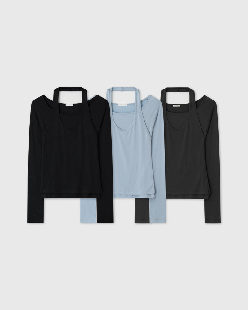 Understanding - Korean Women Fashion - #romanticstyle - Mild Holter Long Sleeved Tee
