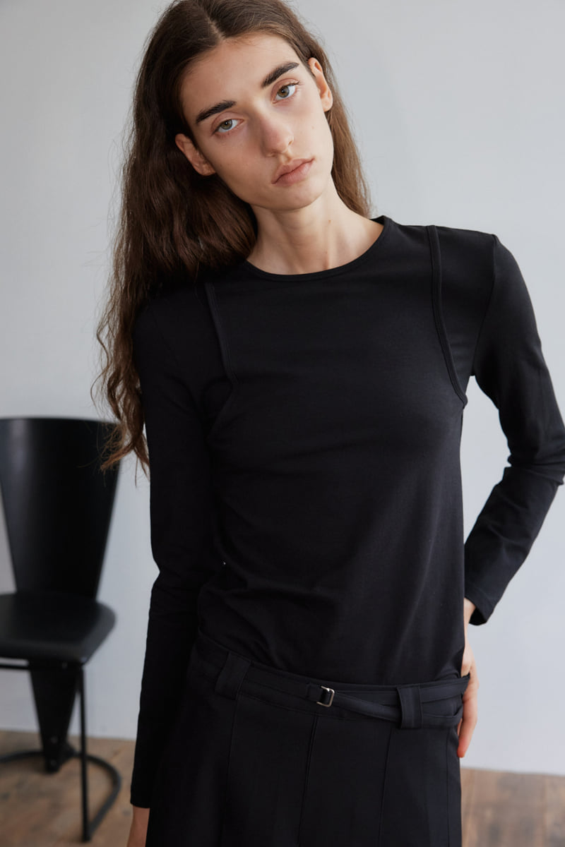 Understanding - Korean Women Fashion - #shopsmall - Binding Long Sleeved Tee - 3