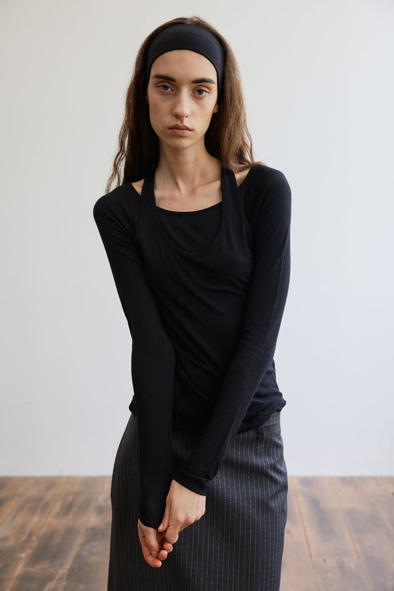 Understanding - Korean Women Fashion - #thatsdarling - Mild Holter Long Sleeved Tee - 3