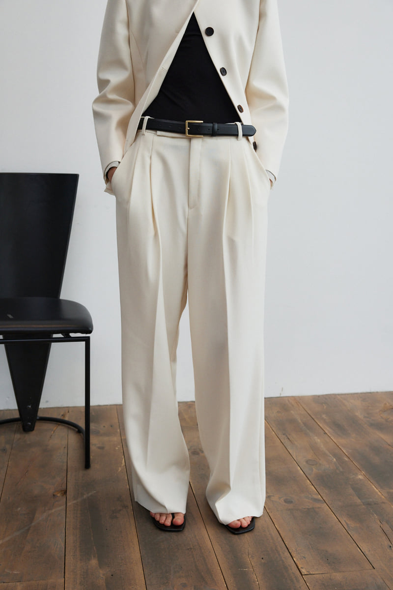 Understanding - Korean Women Fashion - #vintageinspired - Autumn Wide Two-tuck Joseph Pants - 8