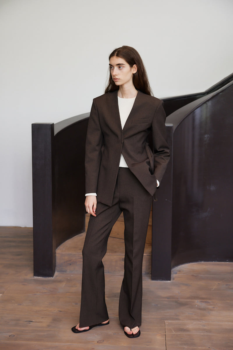 Understanding - Korean Women Fashion - #vintageinspired - Autumn Semi Bootscut Slim Pants - 6
