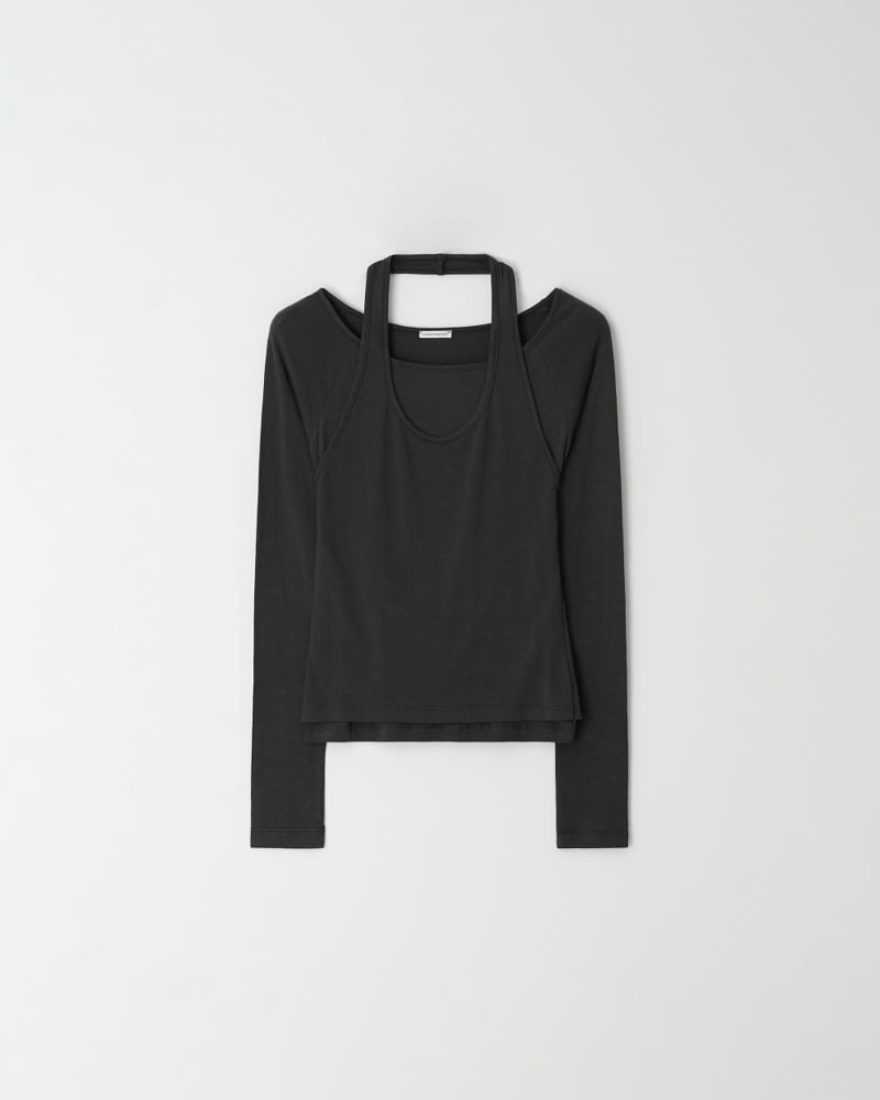Understanding - Korean Women Fashion - #womensfashion - Mild Holter Long Sleeved Tee - 12
