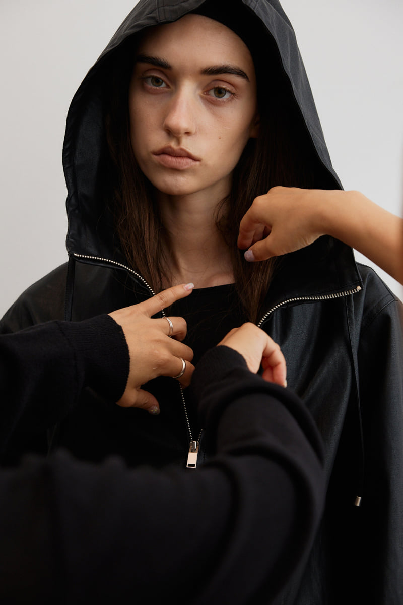 Understanding - Korean Women Fashion - #womensfashion - Hood Leather Jacket - 5