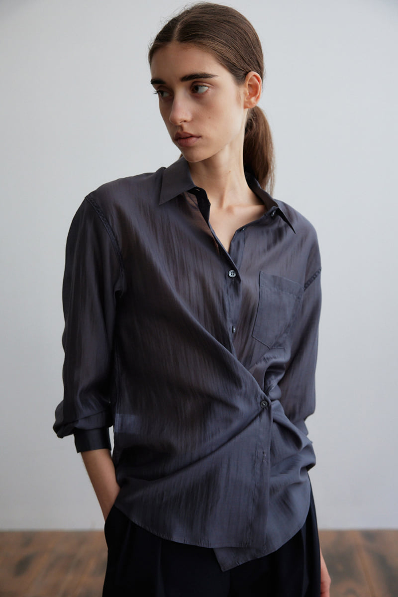 Understanding - Korean Women Fashion - #momslook - Silky Shirt - 4