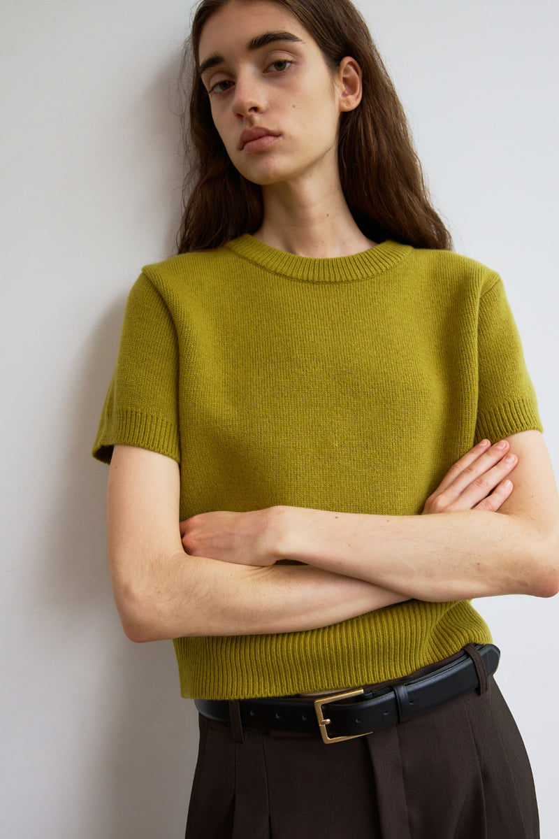 Understanding - Korean Women Fashion - #womensfashion - Cashmere Half Sleeved Knit Top - 3