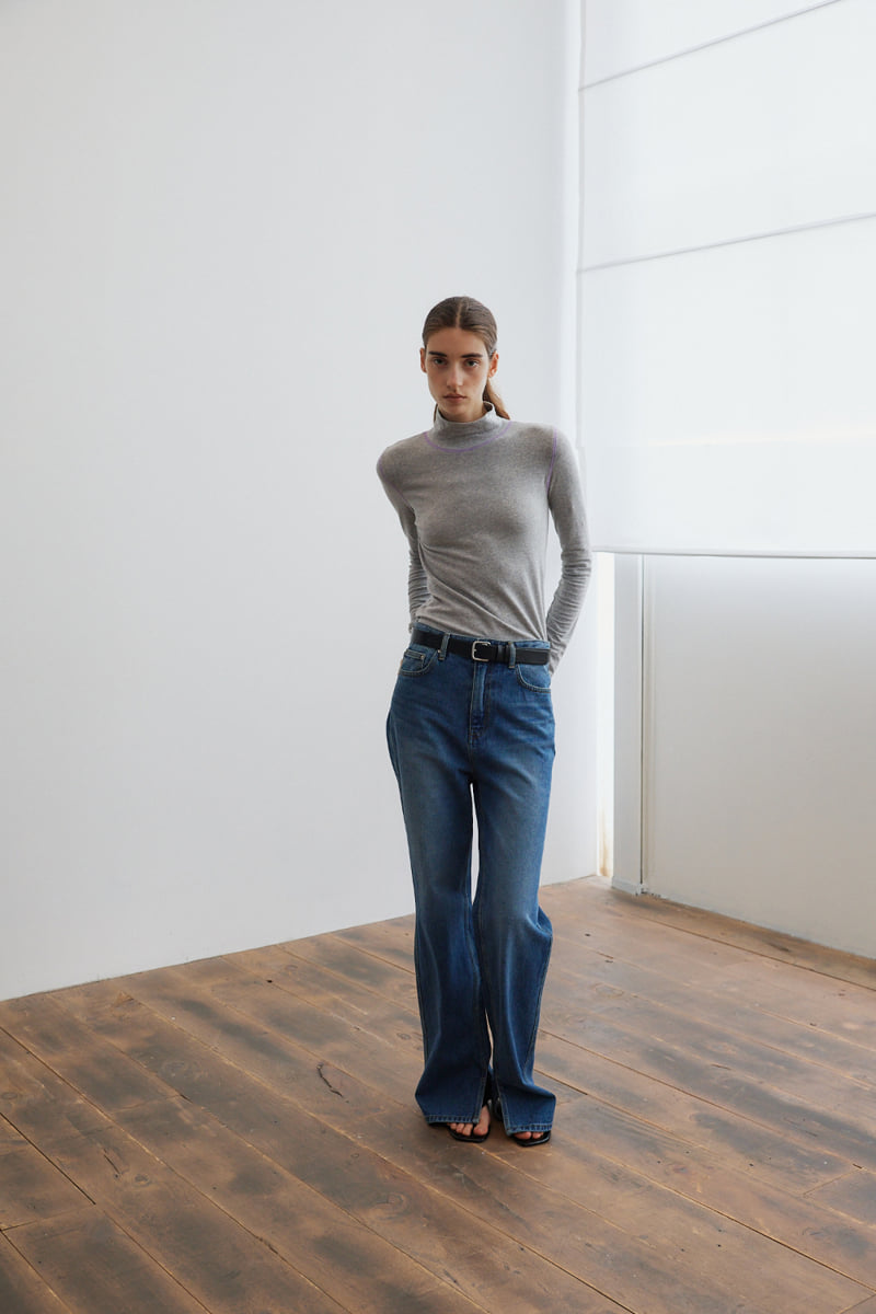 Understanding - Korean Women Fashion - #womensfashion - Brush Slit Denim Pants - 2