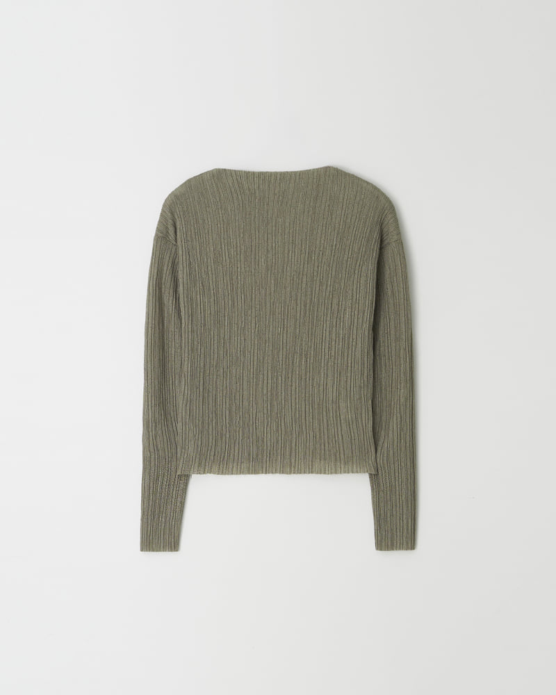Understanding - Korean Women Fashion - #womensfashion - New Knit Pleats Long Sleeved Tee - 9