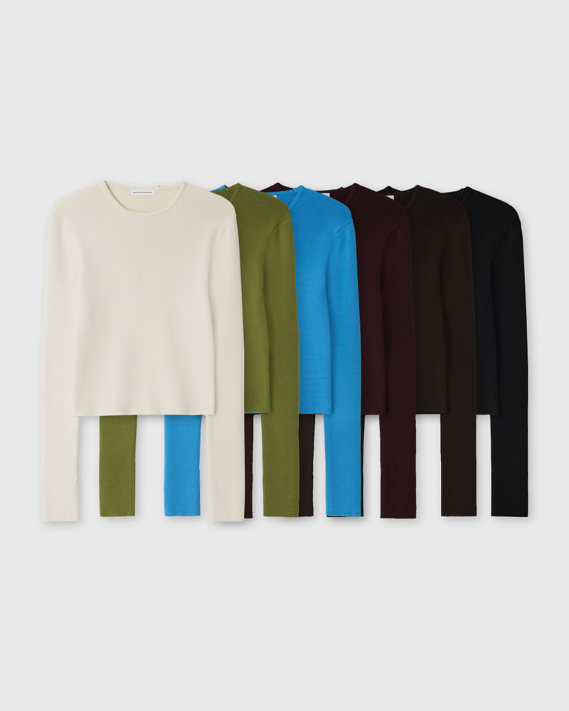 Understanding - Korean Women Fashion - #womensfashion - Roll-up Soft Round Knitwear